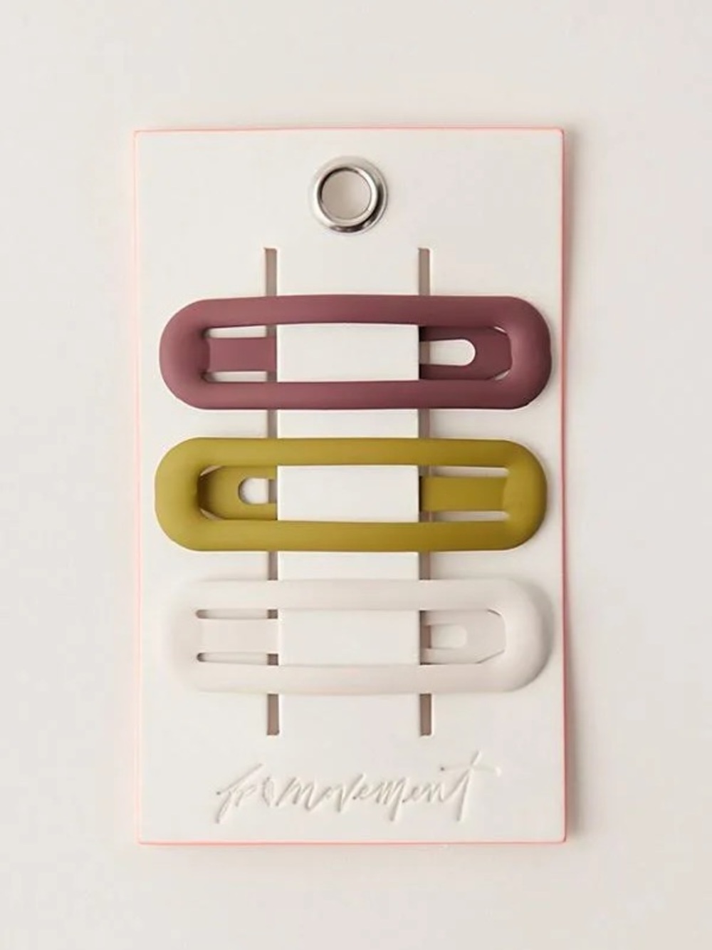 NWT FREE PEOPLE MOVEMENT Fresh Start Hair Clip | Tofu/Clove/Martini MSRP $15